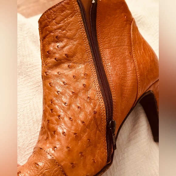 Vintage Emilio Biancco Exclusive Genuine Ostrich Ankle Boots 9.5 (no bun… - Picture 8 of 8